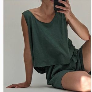 Na Nin Marni Cotton Jersey Cropped Tank Topiary NWT